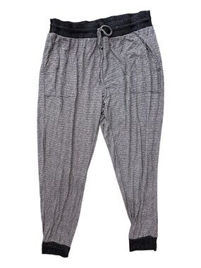stars above Black & White Striped Joggers